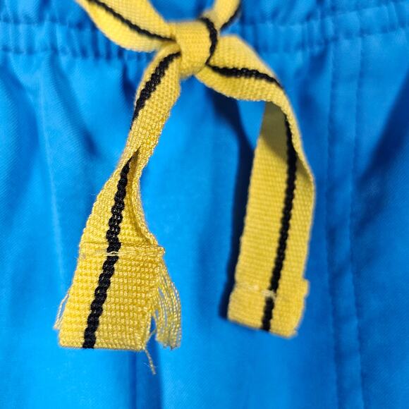 WonderWink Women's Vibrant Blue Scrub Set with Yellow Ties - Picture 9 of 11